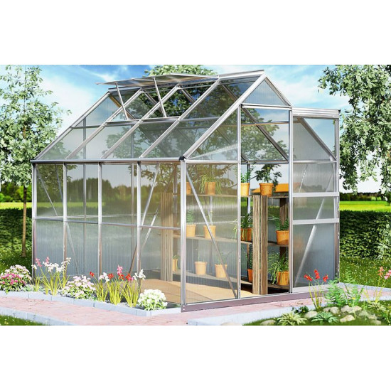 Greenhouse Strend Pro Greenhouse, Alu, PC 6 mm, 250x190x195 cm Greenhouse Strend Pro Greenhouse, Alu, PC 6 mm, 250x190x195 cm