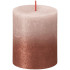Candle Bolsius Rustic, cylindrical, Christmas, Sunset Misty Pink+ Amber, 80/68 mm