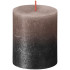 Candle Bolsius Rustic, cylindrical, Christmas, Sunset Creamy Caramel+ Anthracite, 80/68 mm