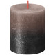 Candle Bolsius Rustic, cylindrical, Christmas, Sunset Creamy Caramel+ Anthracite, 80/68 mm