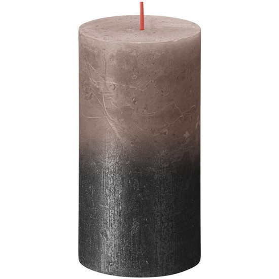 Свеча Bolsius Rustic, цилиндрическая, Sunset Creamy Caramel+ Антрацит, 130/68 мм Свеча Bolsius Rustic, цилиндрическая, Sunset Creamy Caramel+ Антрацит, 130/68 мм