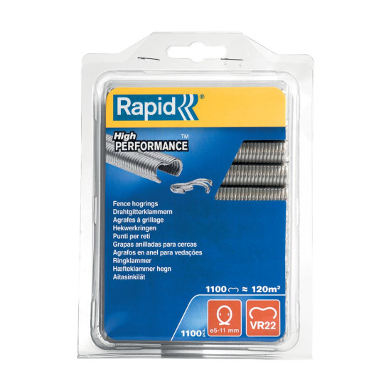 Clips RAPID VR22, Zn, clips for binding pliers FP222 and FP20, for wire 5-11 mm, pack. 1100 pcs