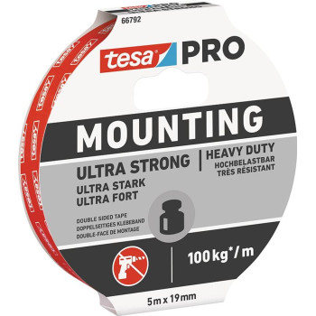tesa® Mounting PRO Ultra Strong tape, mounting, double-sided, adhesive, 19 mm, L-5 m tesa® Mounting PRO Ultra Strong tape, mounting, double-sided, adhesive, 19 mm, L-5 m