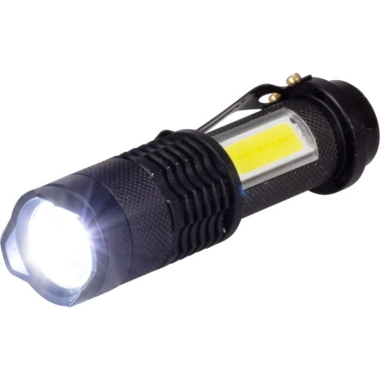 Strend Pro taskulamp NX1040, 3 W, 70+65 lm, küljetulega, Zoom, 1xAA, Müügikarp 12 tk
