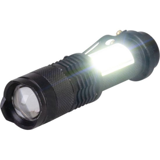 Strend Pro taskulamp NX1040, 3 W, 70+65 lm, küljetulega, Zoom, 1xAA, Müügikarp 12 tk