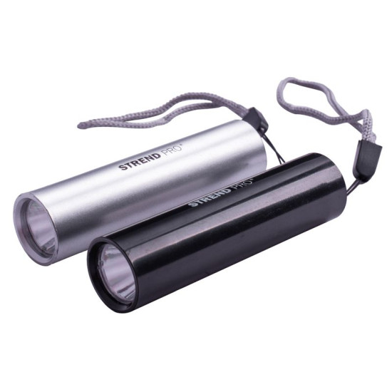 Strend Pro taskulamp NX1051, 50 lm, USB laadimine, must/hõbedane, 77x19 mm, müügikarp 24 tk