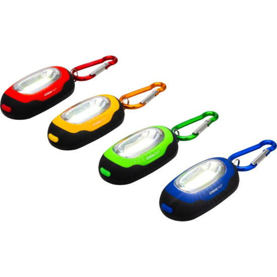 Strend Pro Keychain lamp, võtmehoidja, ripats, karabiiniga, segavärvid, LED 20 lm, 70x34x24 mm, Müüa karp 24 tk Strend Pro Keychain lamp, võtmehoidja, ripats, karabiiniga, segavärvid, LED 20 lm, 70x34x24 mm, Müüa karp 24 tk