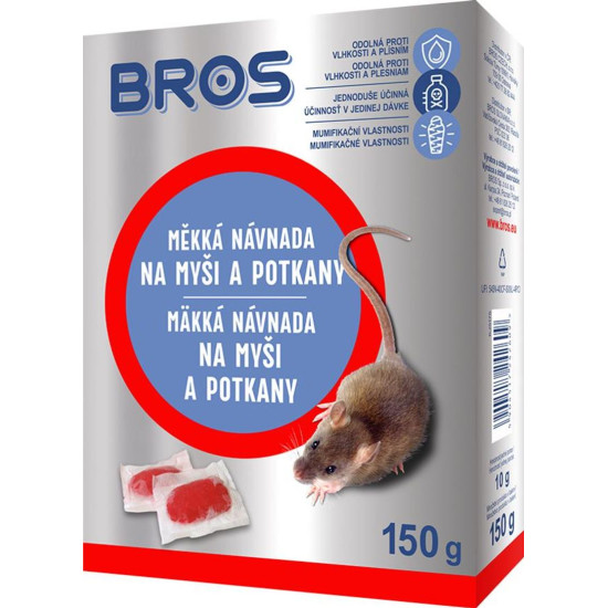 Bait Bros, for mice and rats, soft, 150g Bait Bros, for mice and rats, soft, 150g