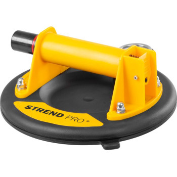 Strend Pro glass holder, suction, 1-dome, with pressure gauge, 20 cm, max. 120 kg