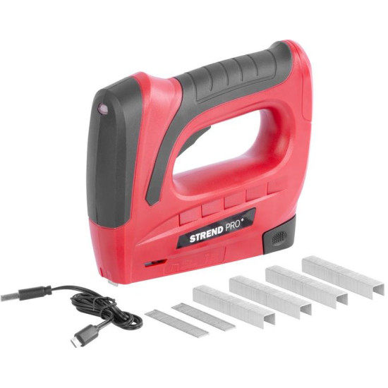 Klammerdaja Strend Pro J-126, 3,6 V, liitiumioon, 6-10 mm klambrid, 10 mm naelad Klammerdaja Strend Pro J-126, 3,6 V, liitiumioon, 6-10 mm klambrid, 10 mm naelad