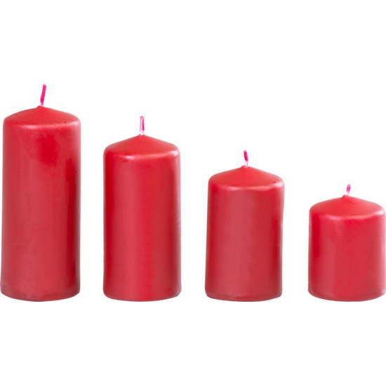 MagicHome candle, Christmas, Advent, burgundy, 48 mm 60/80/100/120 mm, pack. 4 pcs MagicHome candle, Christmas, Advent, burgundy, 48 mm 60/80/100/120 mm, pack. 4 pcs