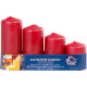 MagicHome candle, Christmas, Advent, burgundy, 48 mm 60/80/100/120 mm, pack. 4 pcs MagicHome candle, Christmas, Advent, burgundy, 48 mm 60/80/100/120 mm, pack. 4 pcs