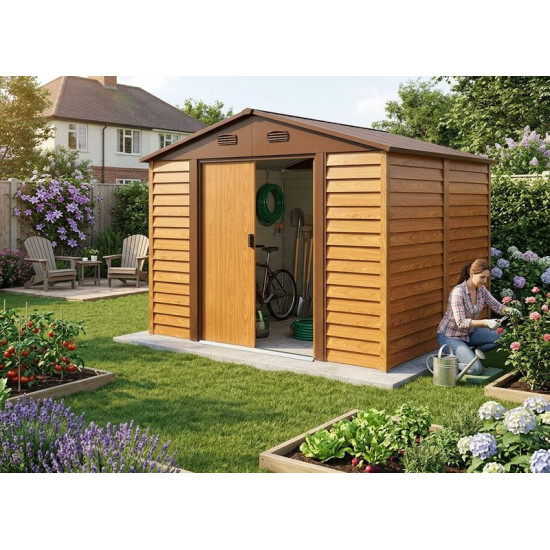 Maja Strend Pro, aed, lehtmetall, pruun, 266x224x215 cm
