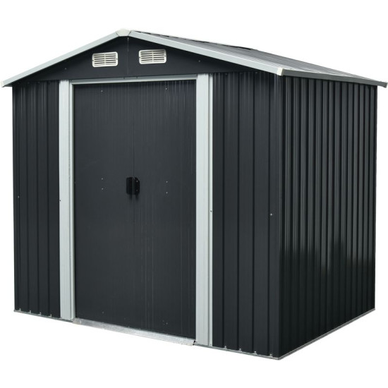 House Strend Pro, garden, sheet metal, anthracite, 226x162x206 cm House Strend Pro, garden, sheet metal, anthracite, 226x162x206 cm
