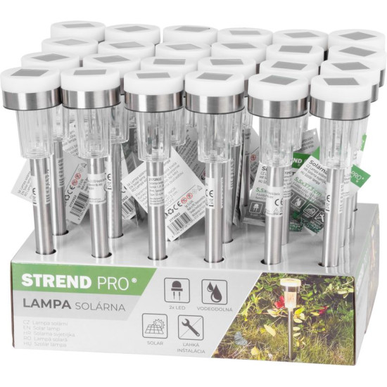 Lamp Strend Pro Garden, päikeseenergia, 2x LED, 5.5x37.3 cm, Sellbox 24 tk Lamp Strend Pro Garden, päikeseenergia, 2x LED, 5.5x37.3 cm, Sellbox 24 tk