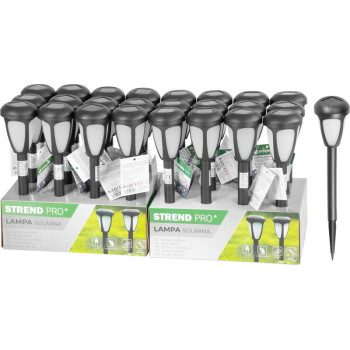 Strend Pro Garden lamp, solar, 1x LED, 7x7x37 cm, Sellbox 24 pcs