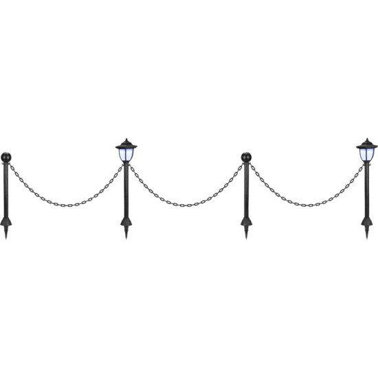 Strend Pro Aialamp, kett, aed, aiapiirdeaed, 2x päikeselamp, 1x LED, 16,5x16,5x71,5 cm Strend Pro Aialamp, kett, aed, aiapiirdeaed, 2x päikeselamp, 1x LED, 16,5x16,5x71,5 cm