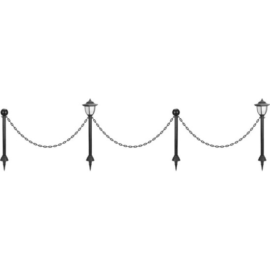 Strend Pro Aialamp, kett, aed, aiapiirdeaed, 2x päikeselamp, 1x LED, 16,5x16,5x71,5 cm Strend Pro Aialamp, kett, aed, aiapiirdeaed, 2x päikeselamp, 1x LED, 16,5x16,5x71,5 cm