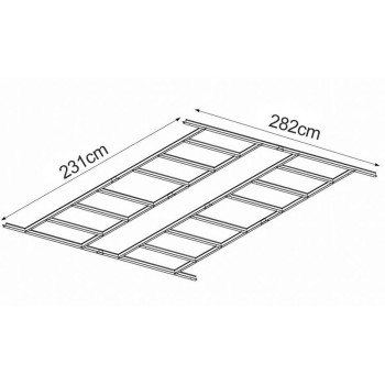 Floor construction for the house Strend Pro, 231x282 cm