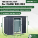Strend Pro garden playhouse, sheet metal, anthracite, with base, 217x110x174 cm Strend Pro garden playhouse, sheet metal, anthracite, with base, 217x110x174 cm