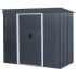 Strend Pro garden playhouse, sheet metal, anthracite, with base, 217x110x174 cm