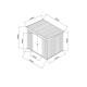 Maja Strend Pro, aed, lehtmetall, antratsiit, 238x193x202 cm