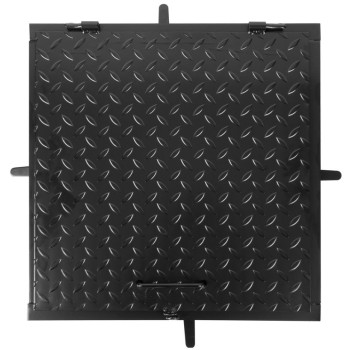 Cover MC60, 600x600 mm, channel, black, max. 150 kg