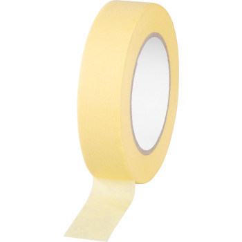 Strend Pro tape, 30 mm, L-50 m, 80°C, painting, masking, adhesive, yellow