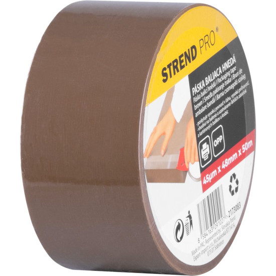 Скотч Strend Pro, 48 мм, L-50 м, 45 мкм OPP, коричневый Скотч Strend Pro, 48 мм, L-50 м, 45 мкм OPP, коричневый