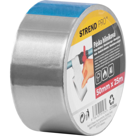 Strend Pro tape, 50 mm, L-25 m, Alu, reinforced, adhesive Strend Pro tape, 50 mm, L-25 m, Alu, reinforced, adhesive