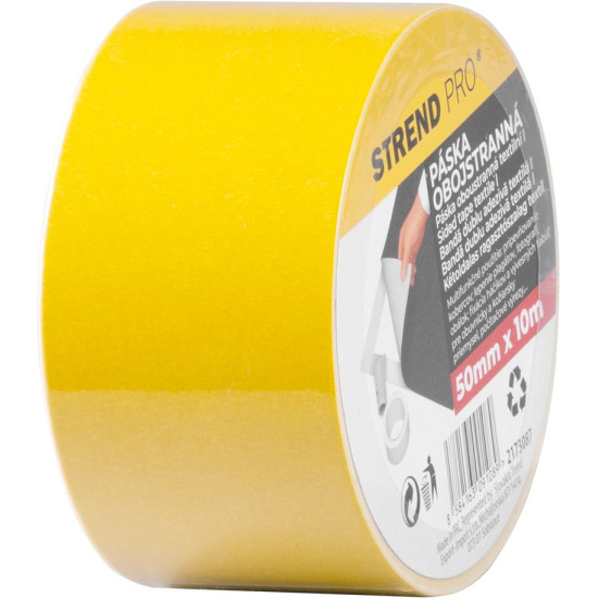 Tape Strend Pro, 50 mm, L-10 m, double-sided, adhesive, textile, for carpets Tape Strend Pro, 50 mm, L-10 m, double-sided, adhesive, textile, for carpets