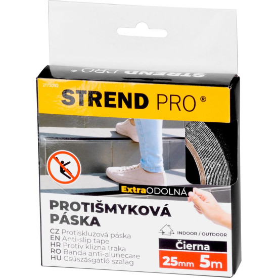 Strend Pro tape, 25 mm, L-5 m, adhesive, anti-slip, extra durable, black Strend Pro tape, 25 mm, L-5 m, adhesive, anti-slip, extra durable, black