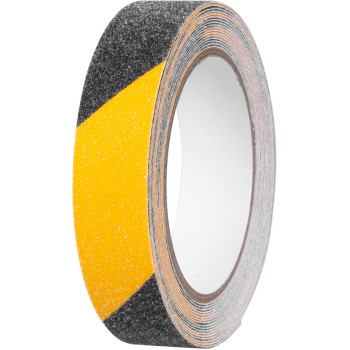 Strend Pro tape, 25 mm, L-5 m, adhesive, anti-slip, extra durable, black/yellow