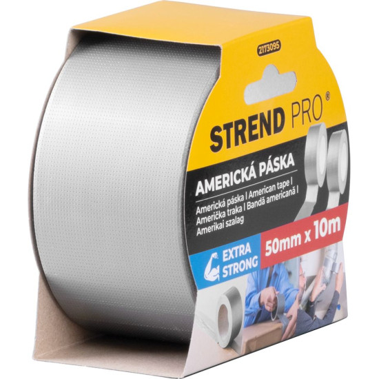 Лента Strend Pro American, 50 мм, L-10 м, самоклеящаяся, серебристая Лента Strend Pro American, 50 мм, L-10 м, самоклеящаяся, серебристая