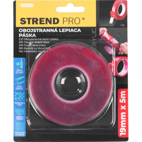 Tape Strend Pro, 19 mm, L-5 m, double-sided, adhesive, acrylic, assembly Tape Strend Pro, 19 mm, L-5 m, double-sided, adhesive, acrylic, assembly