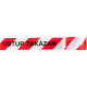 Strend for, 80 mm, L-250 m, warning, red/biela, Czech inscription "Entry forbidden"