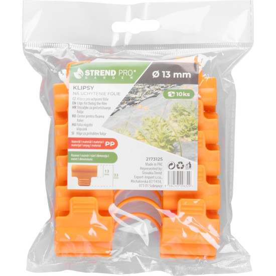 Clips for attaching Strend Pro foil, for hotbeds, for foil plants, diameter 13 mm, pack of 10 pcs.