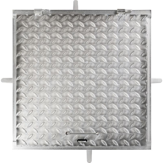 Manhole cover MC60, 600x600 mm, channel, galvanized, max. 150 kg