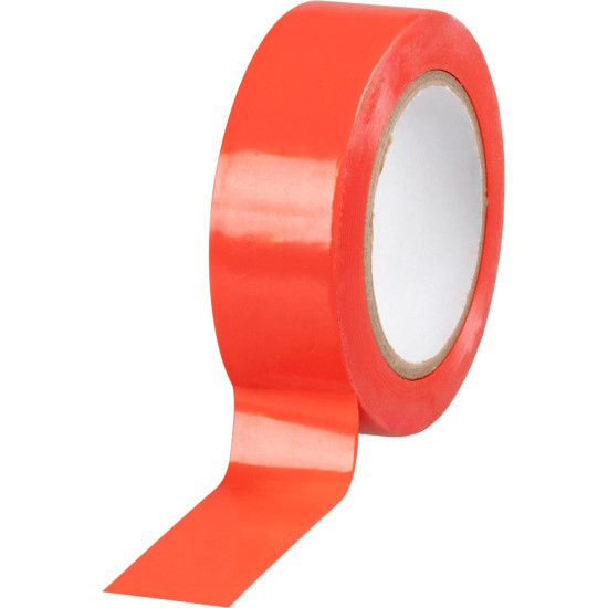 Лента Strend Pro, 19 мм, L-10 м, макс. 80°C, 600В, красная, изоляционная, клейкая, ПВХ, упаковка. 10 шт