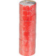 Лента Strend Pro, 19 мм, L-10 м, макс. 80°C, 600В, красная, изоляционная, клейкая, ПВХ, упаковка. 10 шт