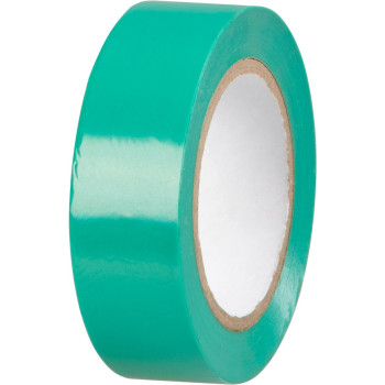 Strend Pro tape, 19 mm, L-10 m, max. 80°C, 600V, green, insulating, adhesive, PVC, packaging. 10 pcs