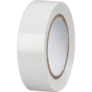 Strend Pro tape, 19 mm, L-10 m, max. 80°C, 600V, white, insulating, adhesive, PVC, packaging. 10 pcs
