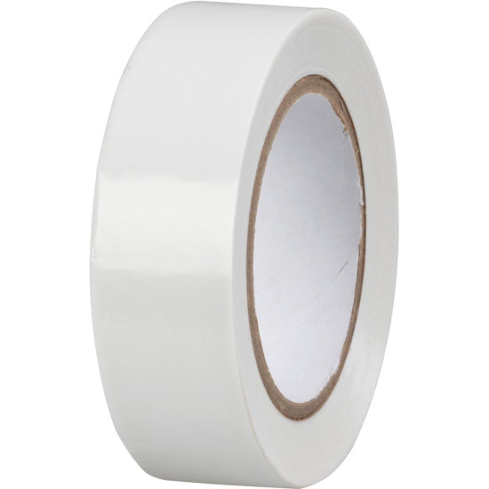 Лента Strend Pro, 19 мм, L-10 м, макс. 80°C, 600В, белая, изоляционная, клейкая, ПВХ, упаковка. 10 шт