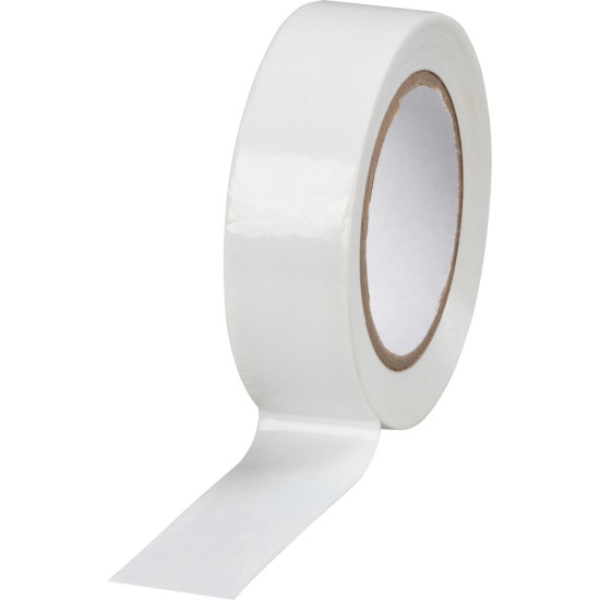 Лента Strend Pro, 19 мм, L-10 м, макс. 80°C, 600В, белая, изоляционная, клейкая, ПВХ, упаковка. 10 шт