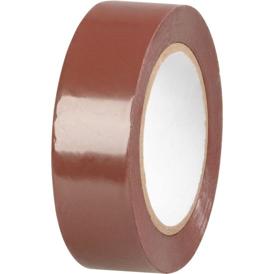 Лента Strend Pro, 19 мм, L-10 м, макс. 80°C, 600В, коричневая, изоляционная, клейкая, ПВХ, упаковка. 10 шт