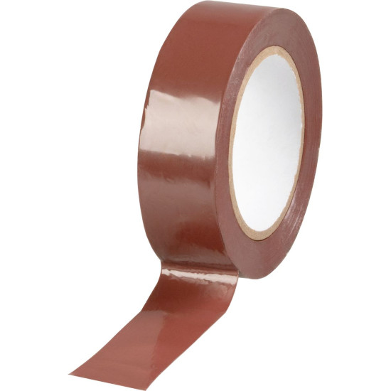 Лента Strend Pro, 19 мм, L-10 м, макс. 80°C, 600В, коричневая, изоляционная, клейкая, ПВХ, упаковка. 10 шт