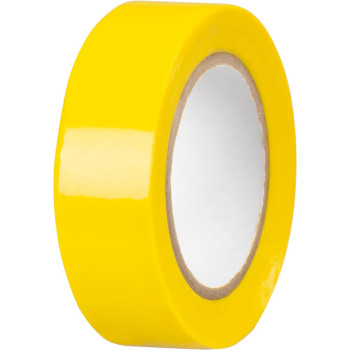 Strend Pro tape, 19 mm, L-10 m, max. 80°C, 600V, yellow, insulating, adhesive, PVC, packaging. 10 pcs