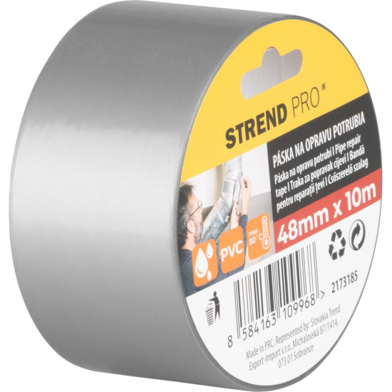 Strend Pro teip, 48 mm, L-10 m, hall, torude remont, PVC