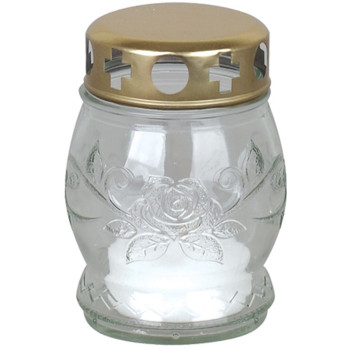Grave lantern Grave, clear glass, 6-8 h, 25 g, height 10 cm, for grave