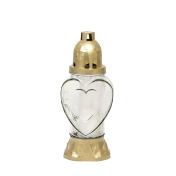 Heart Burner, glass, 28 h, 25.5 cm, on the grave
